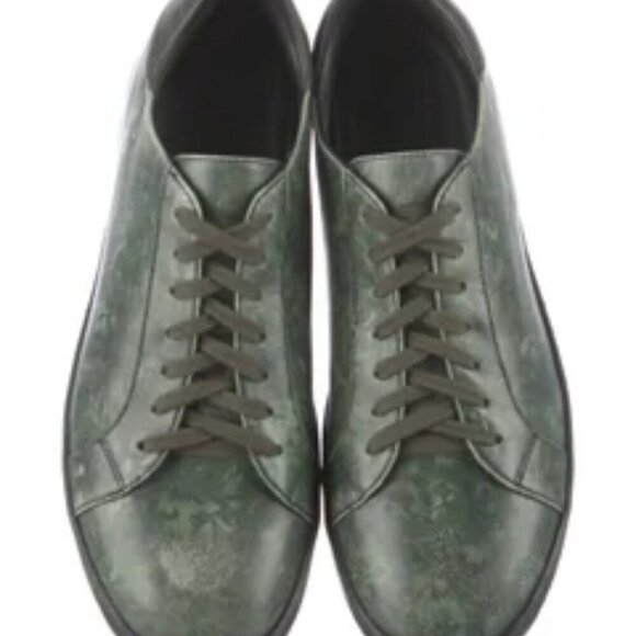 Versus Versace Green Abstract Leather Lace Up Sneakers EU 40 Women 9 - Picture 9 of 9